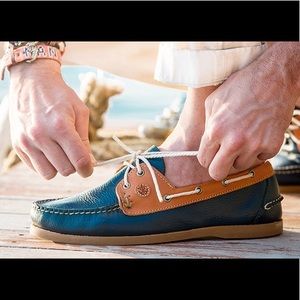 KJP Leather Boat Shoes, Brown, Men’s 10